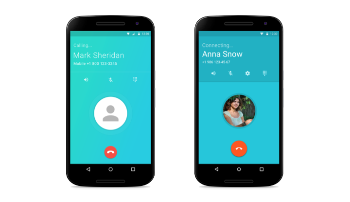 Yolla call screen - updated for Android