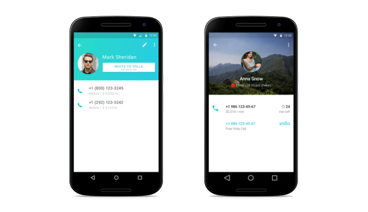 yolla contact screen update on android