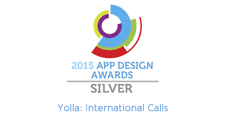 Yolla becoming a Silver Winner of UK App Design Awards