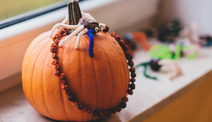 decorated halloween pumpkin