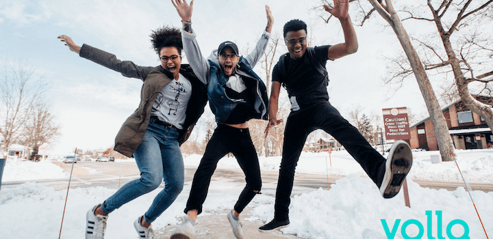 people happily jumping because they can make free international calls