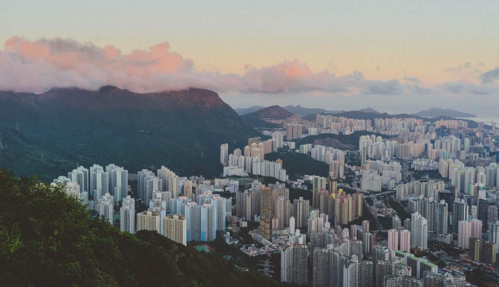 Hong Kong city view from above