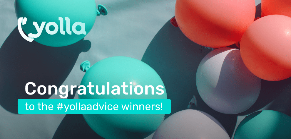 The first #yollaadvice winners announced!